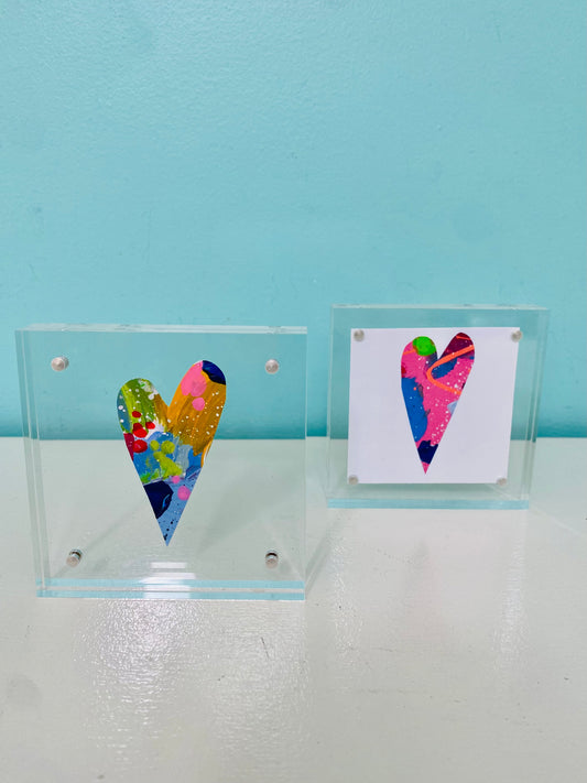 Acrylic Framed Heart - 4x4"