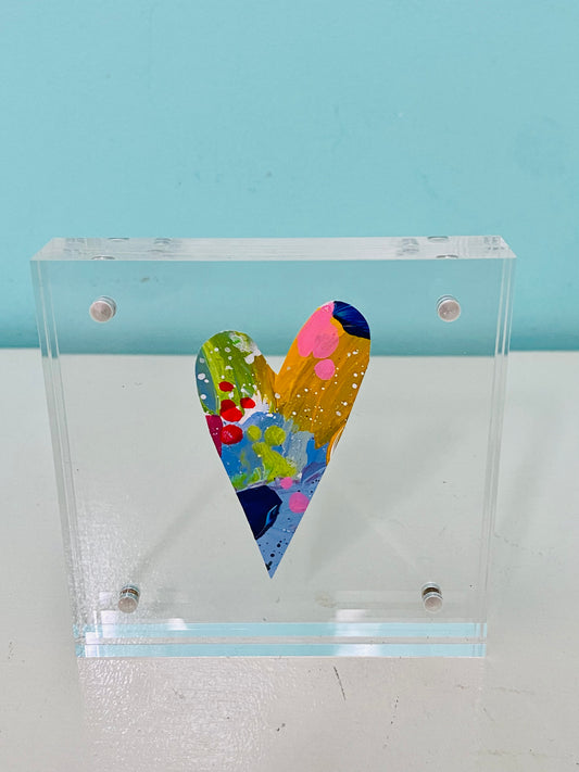 Acrylic Framed Heart - 4x4"