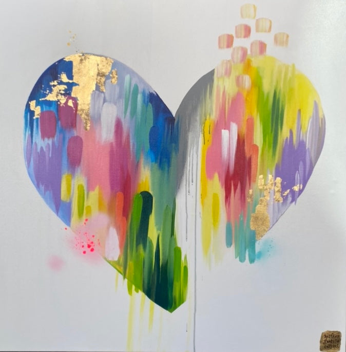 SOLD Heart of Gold 2 - 36x36"