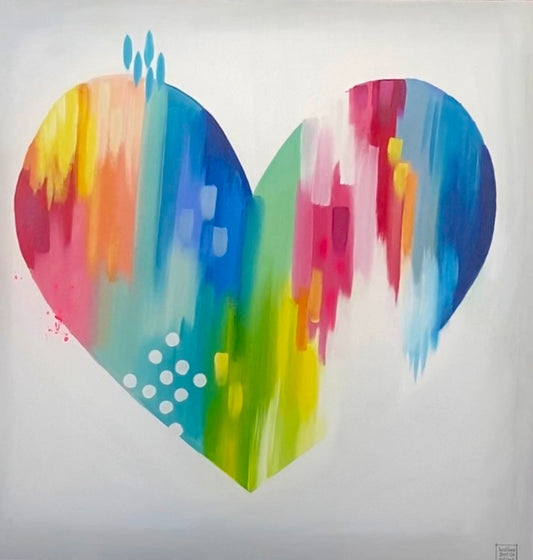 SOLD May Your Heart Shine Like a Rainbow - 36x36"