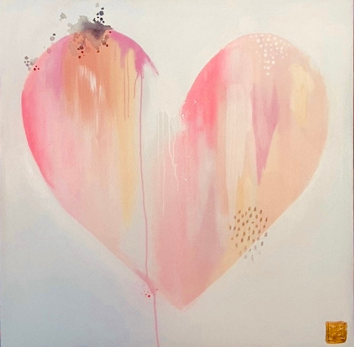 Pink Heart - 36x36"